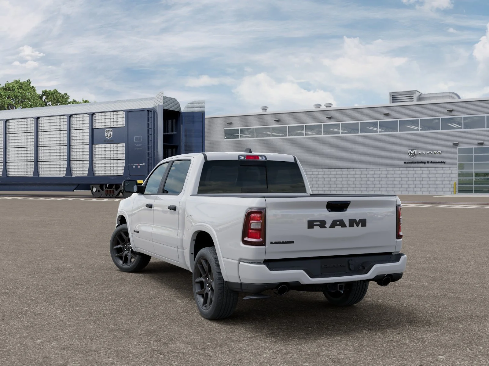 New 2026 Bright White Clear-Coat Exterior Paint RAM Laramie image 3