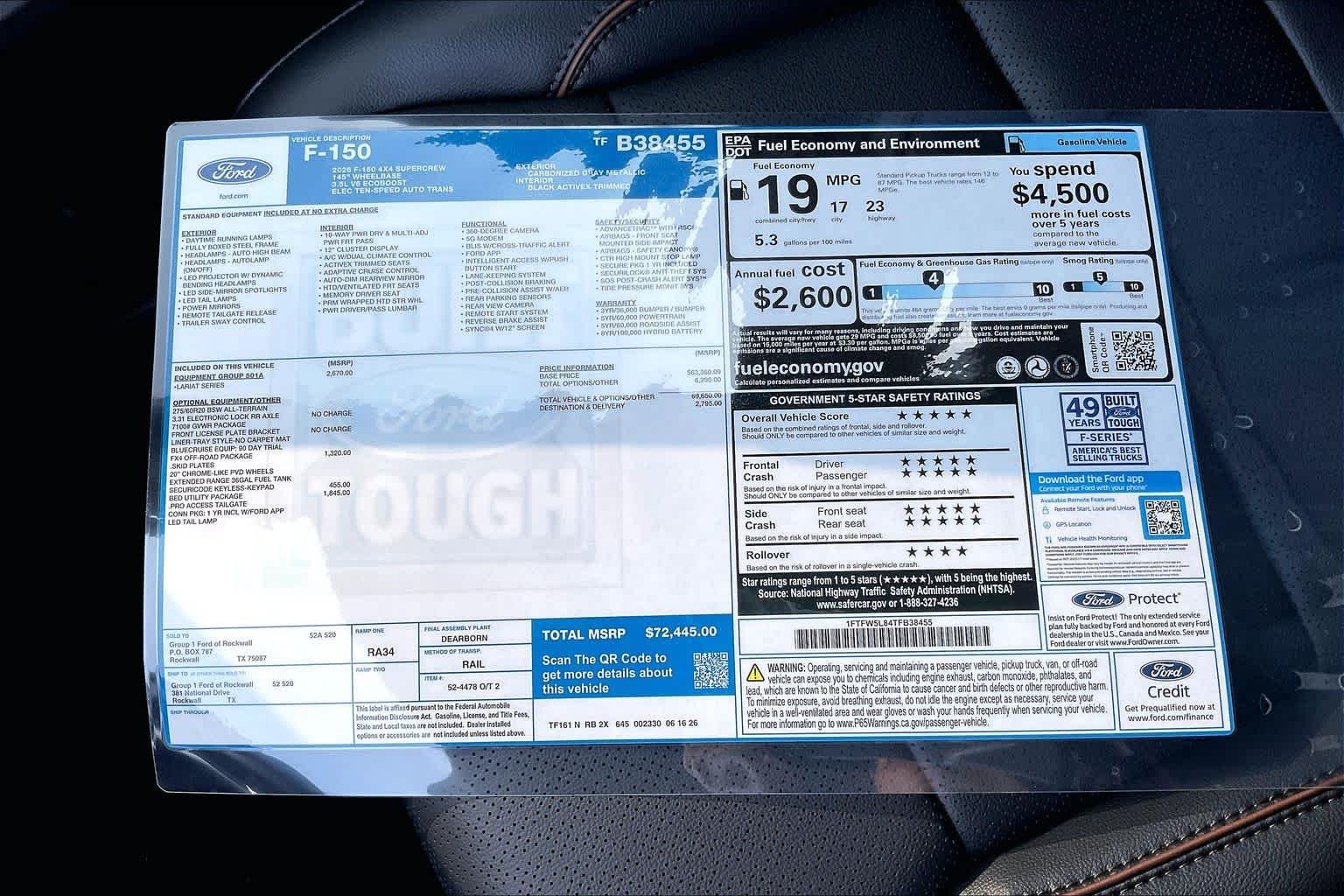 New 2026 Carbonized Gray Metallic Ford Lariat® image 19