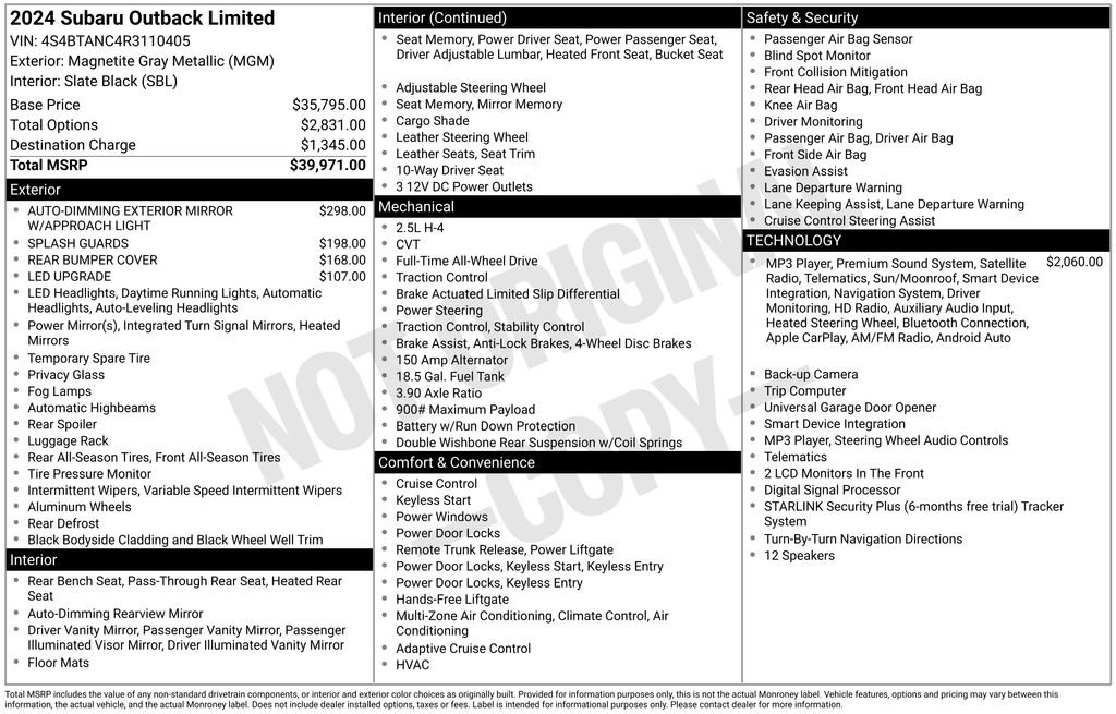 Used 2024 Gray Subaru Limited image 27