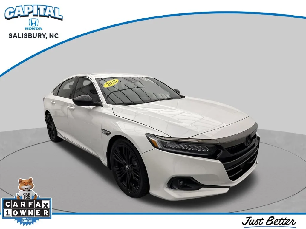 White 2022 Honda Accord Sedan 1.5T SPORT 4dr Car Raleigh NC