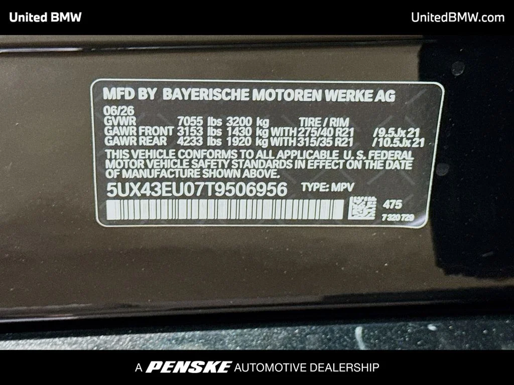 New 2026 Black Sapphire Metallic BMW xDrive50e image 15