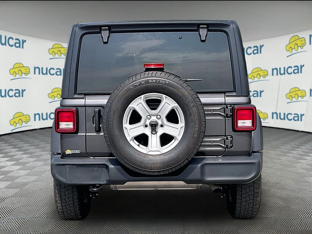 Used 2021 Granite Crystal Metallic Clearcoat Jeep Unlimited Sport S image 5