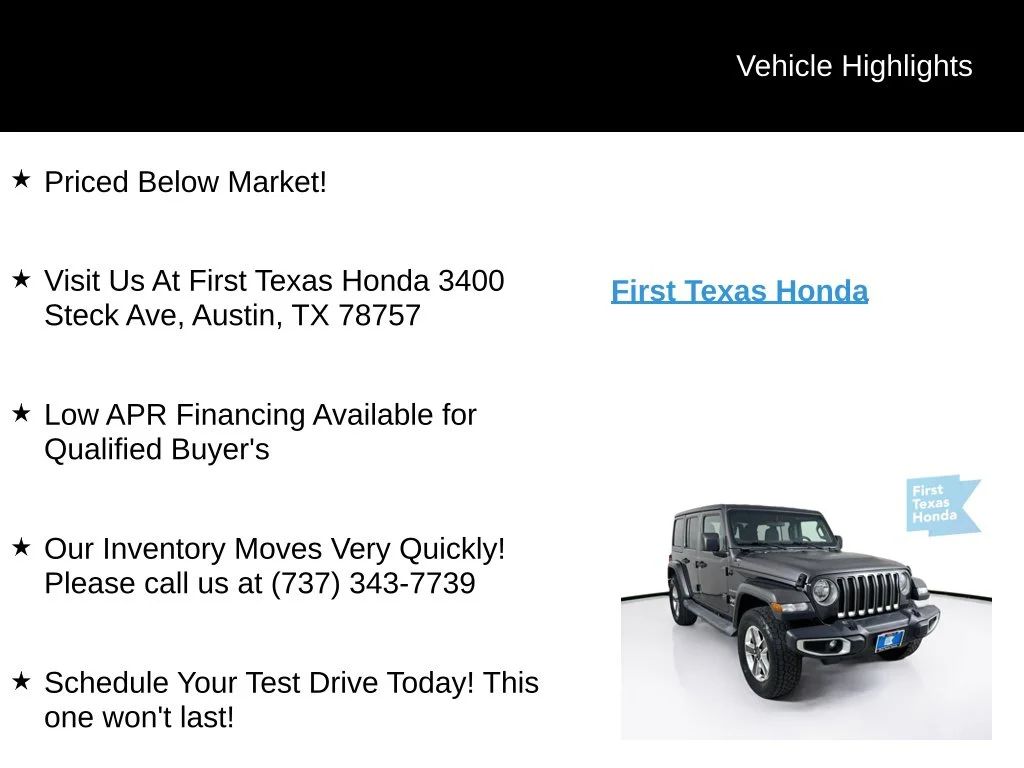 Used 2018 Granite Crystal Metallic Clearcoat Jeep Unlimited Sahara image 10