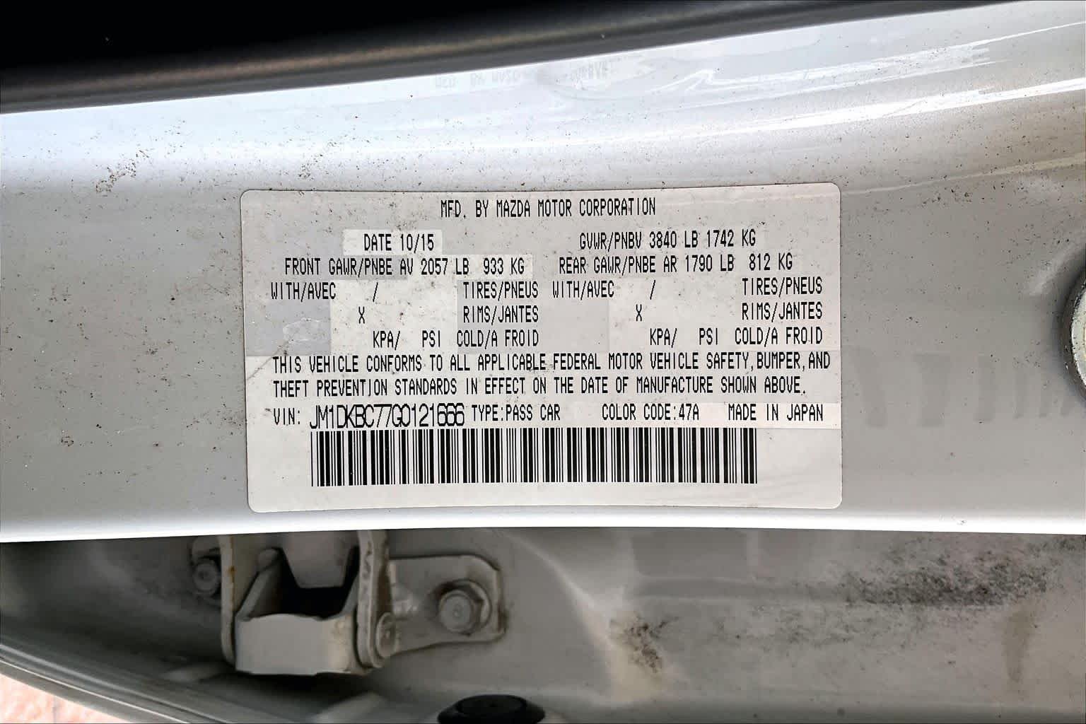 Used 2016 Ceramic Silver Metallic Mazda Touring image 35