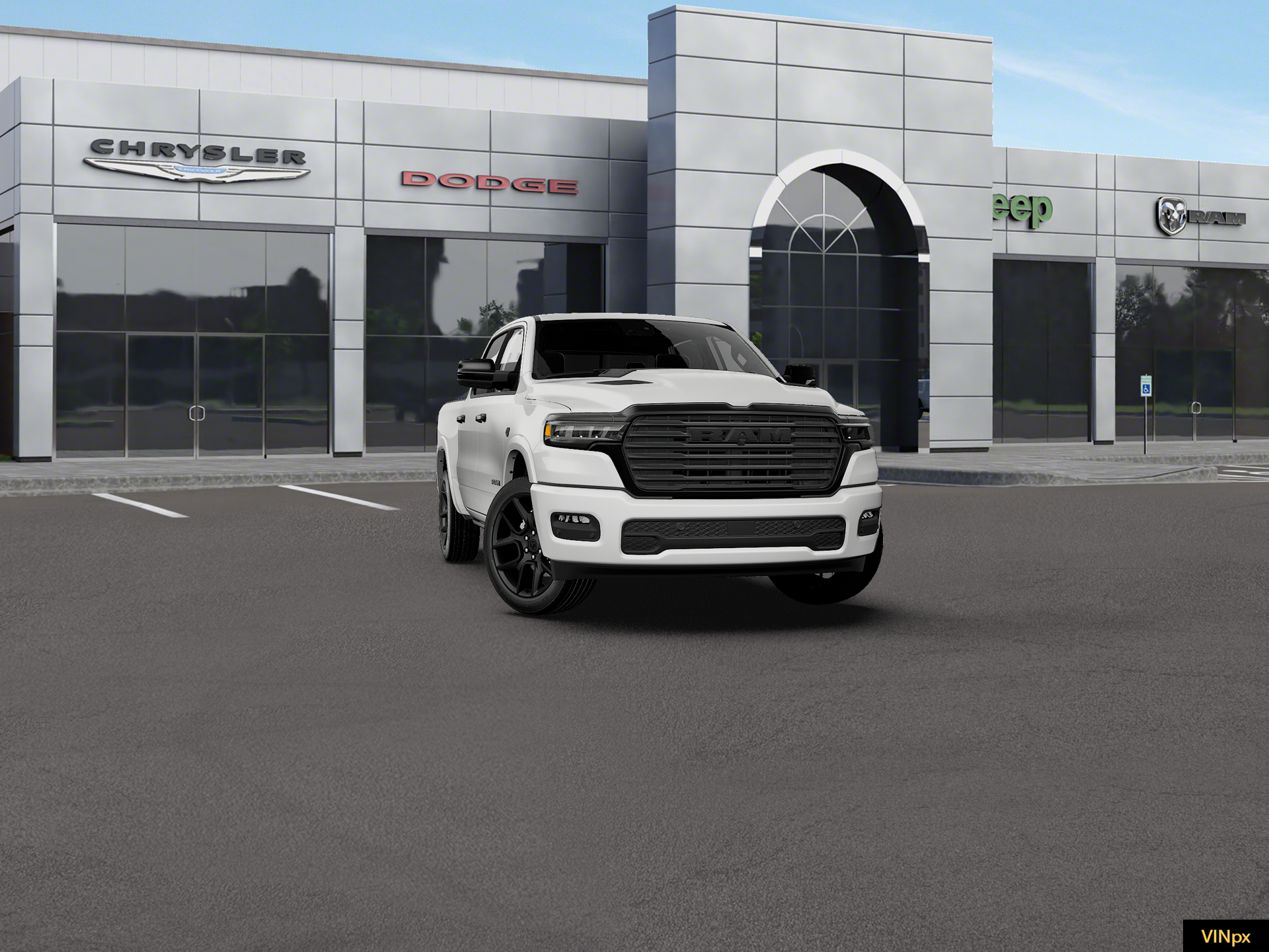 New 2027 Bright White Clear-Coat Exterior Paint RAM LARAMIE image 7