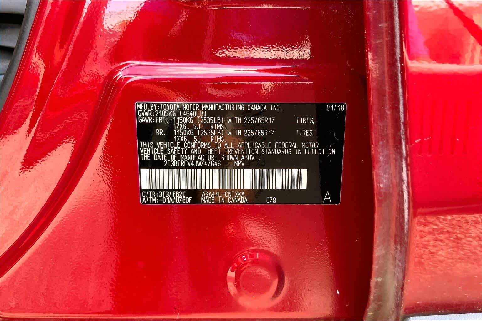 Used 2018 Ruby Flare Pearl Toyota LE image 36