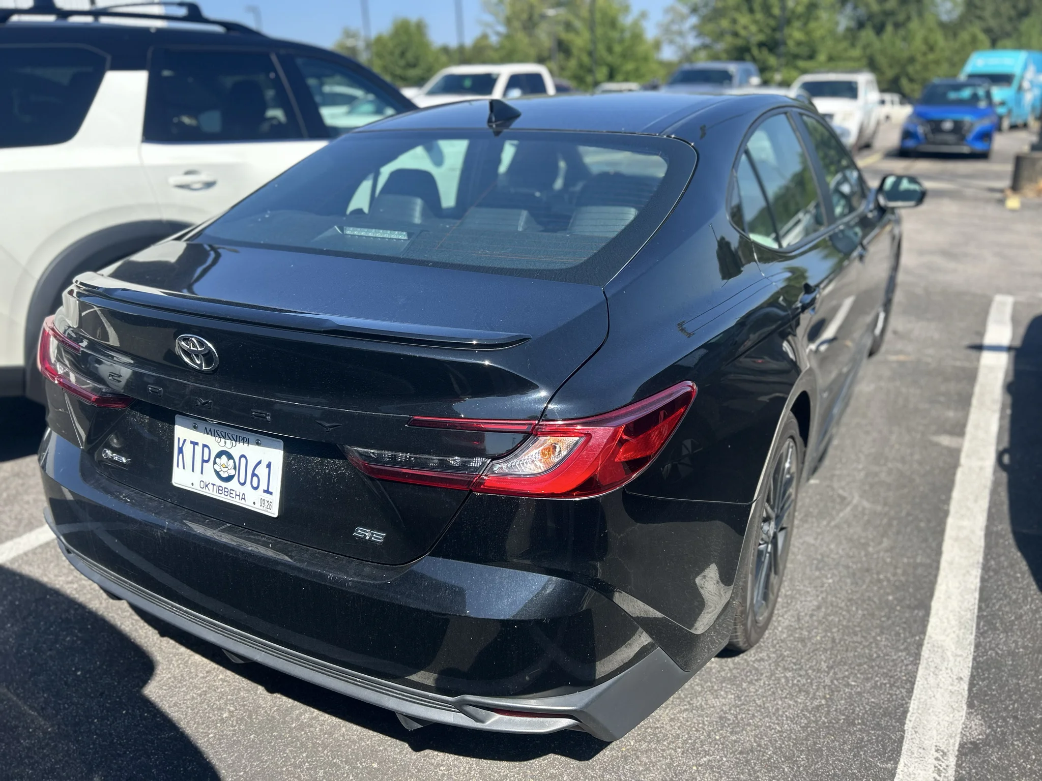 Used 2025 Midnight Black Metallic Toyota SE image 3