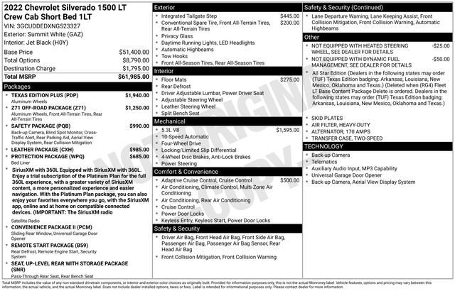 Used 2022 Summit White Chevrolet LT image 34