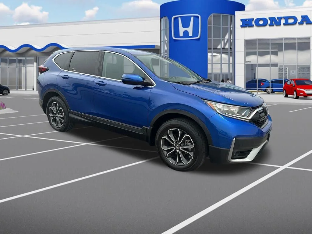 Certified Used 2021 Aegean Blue Metallic Honda EX-L image 1