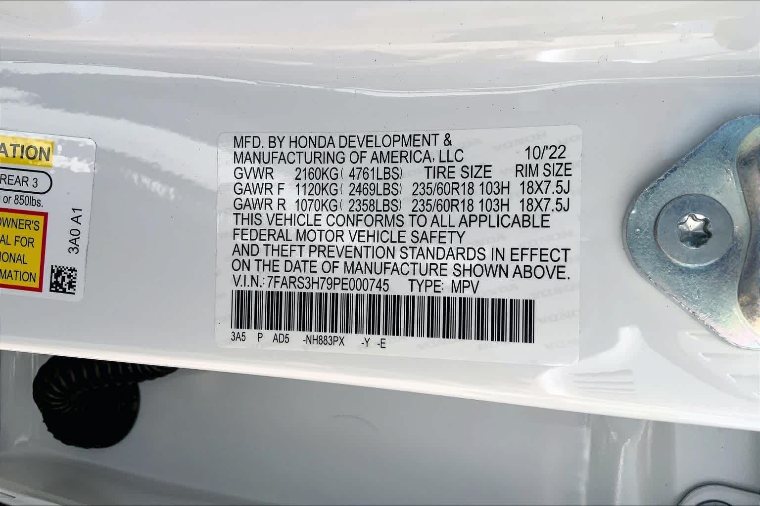 Certified Used 2023 Platinum White Pearl Honda EX-L image 37