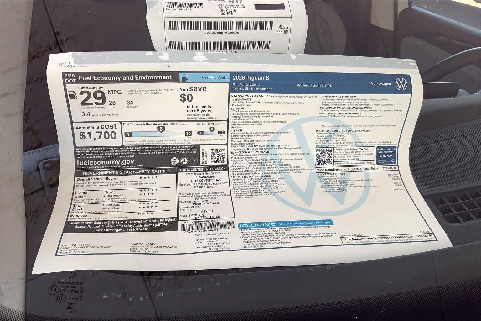New 2026 Pure White Volkswagen S image 22