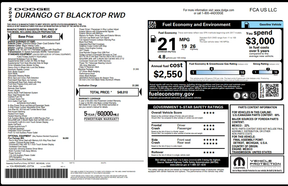 Used 2024 Black Dodge GT Plus image 4