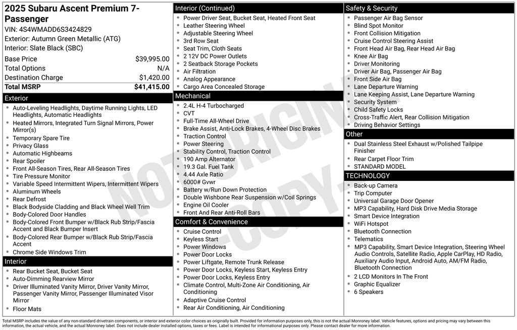 Certified Used 2025 Green Subaru Premium image 26