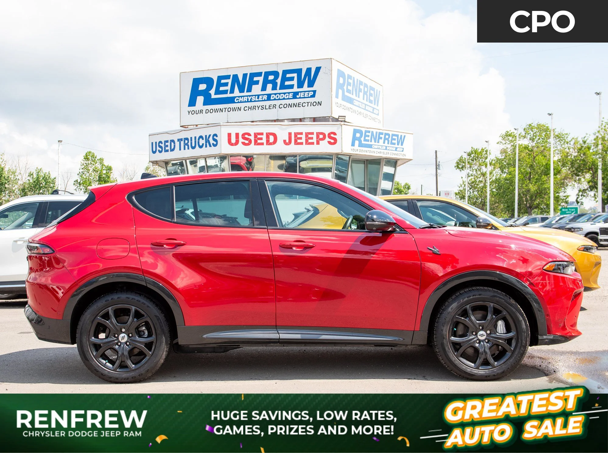 Certified Used 2024 Red Dodge R/T Plus* AWD, LOW KM, Hybrid, Red Leather, Harman/Kardon, Apple CarPlay, Adaptive Cruise image 1