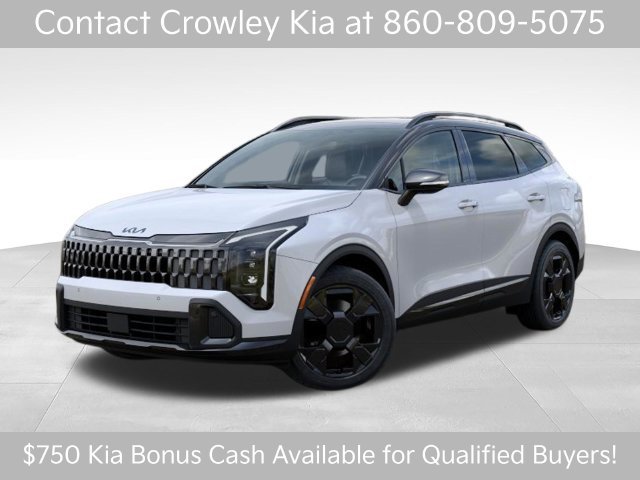 New 2027 Glacial White Pearl / Black Ro Kia X-Line image 1