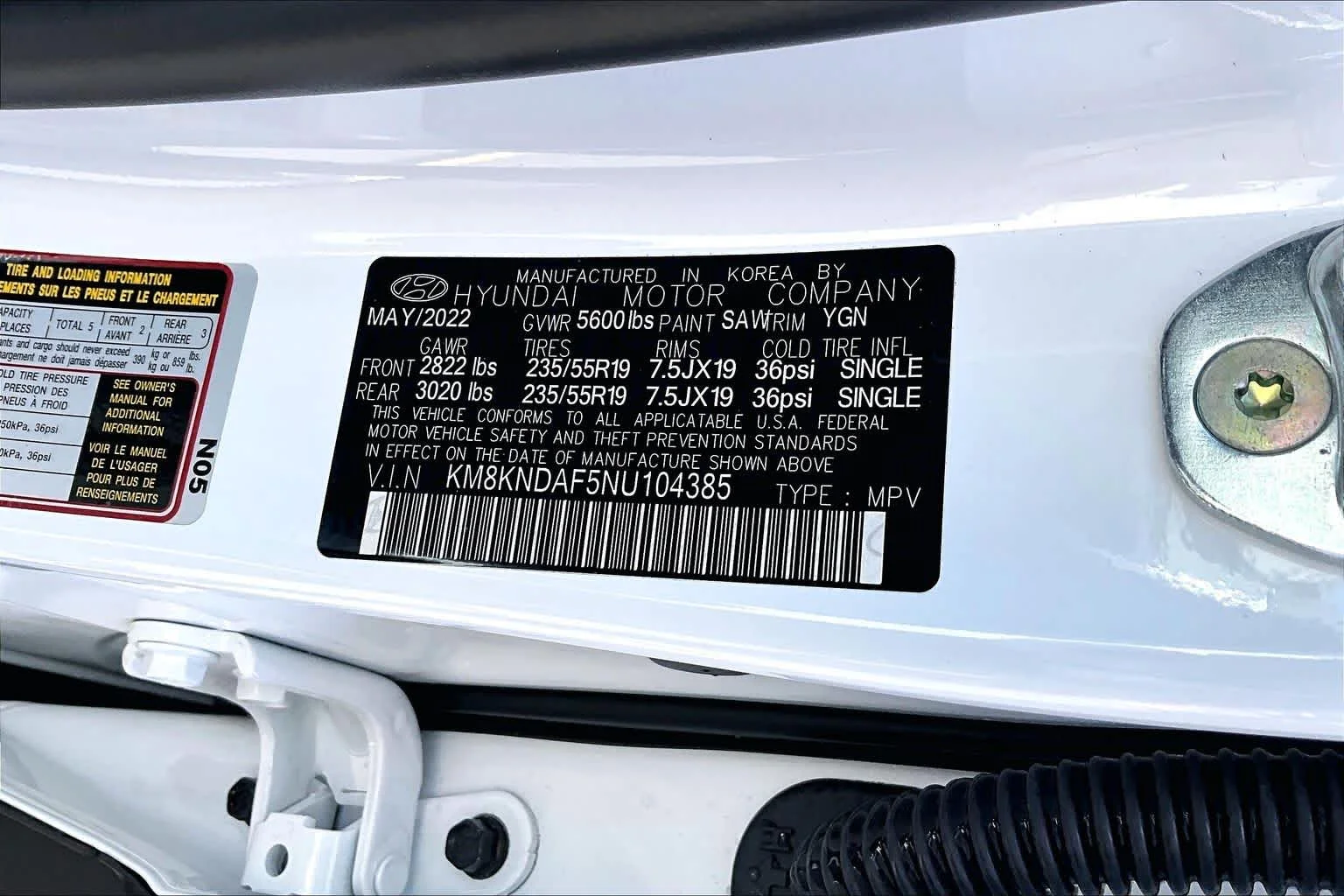 Used 2022 Atlas White Hyundai SEL image 35