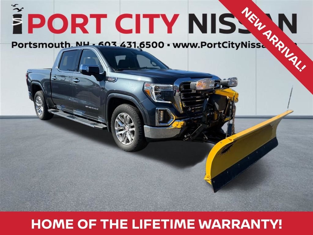 Used 2021 Dark Sky Metallic GMC SLT premium x31 w/fisher plow image 1