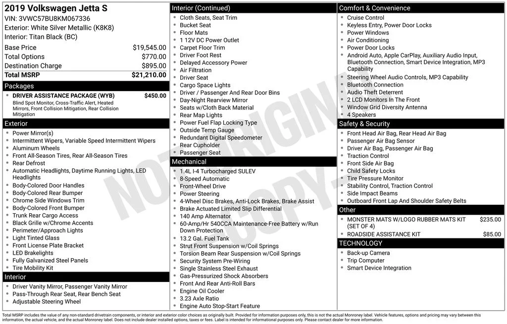 Used 2019 Silver Volkswagen 1.4T S image 2