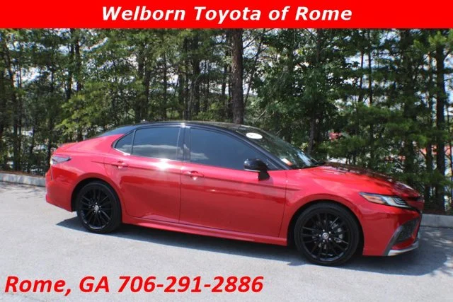 Used 2022 Supersonic Red/Midnight Black Metallic Toyota XSE image 1