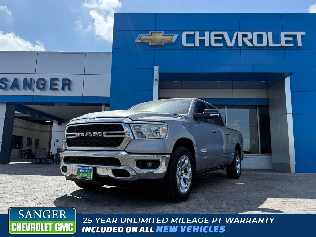 Silver 2021 RAM 1500 Big Horn Crew Cab 4WD Pickup Truck Four-Wheel Drive