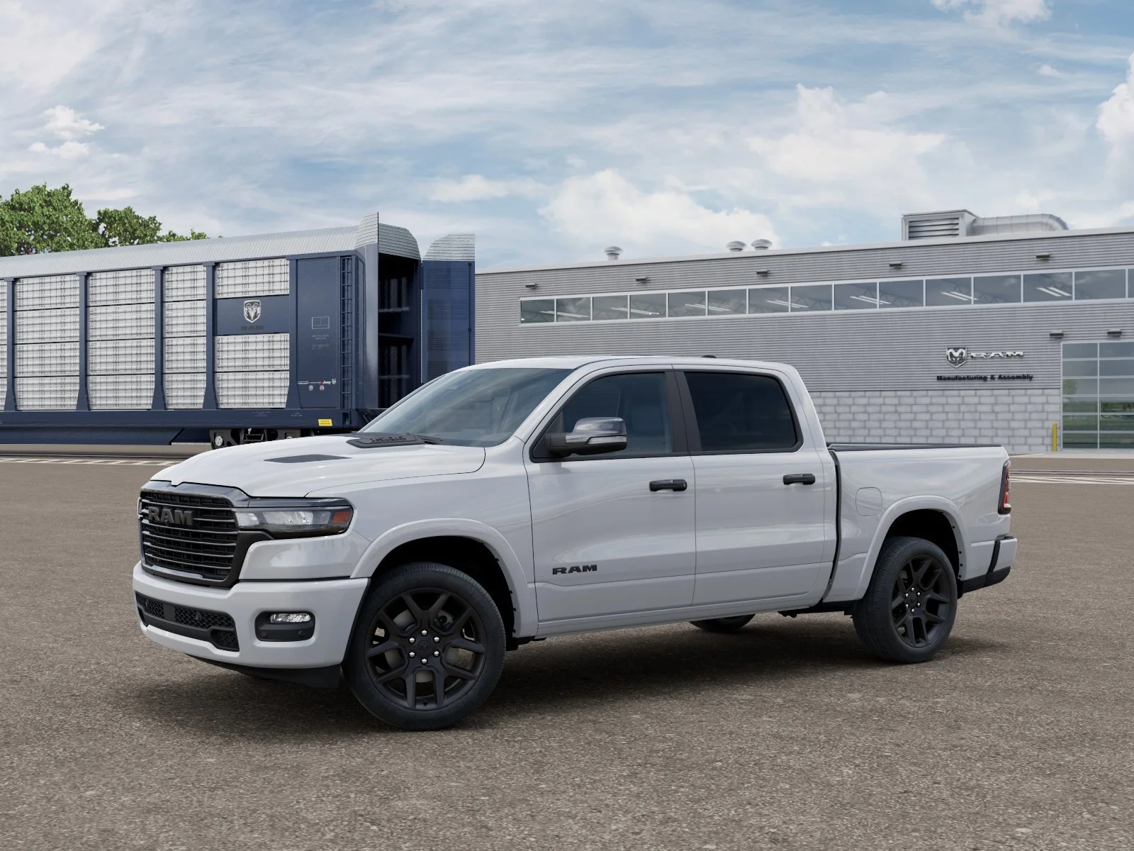 New 2026 Bright White Clear-Coat Exterior Paint RAM Laramie image 2