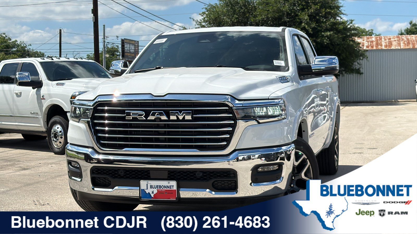 New 2026 Bright White Clear-Coat Exterior Paint RAM Laramie image 1