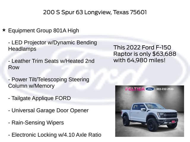 Used 2022 White Ford Raptor image 22