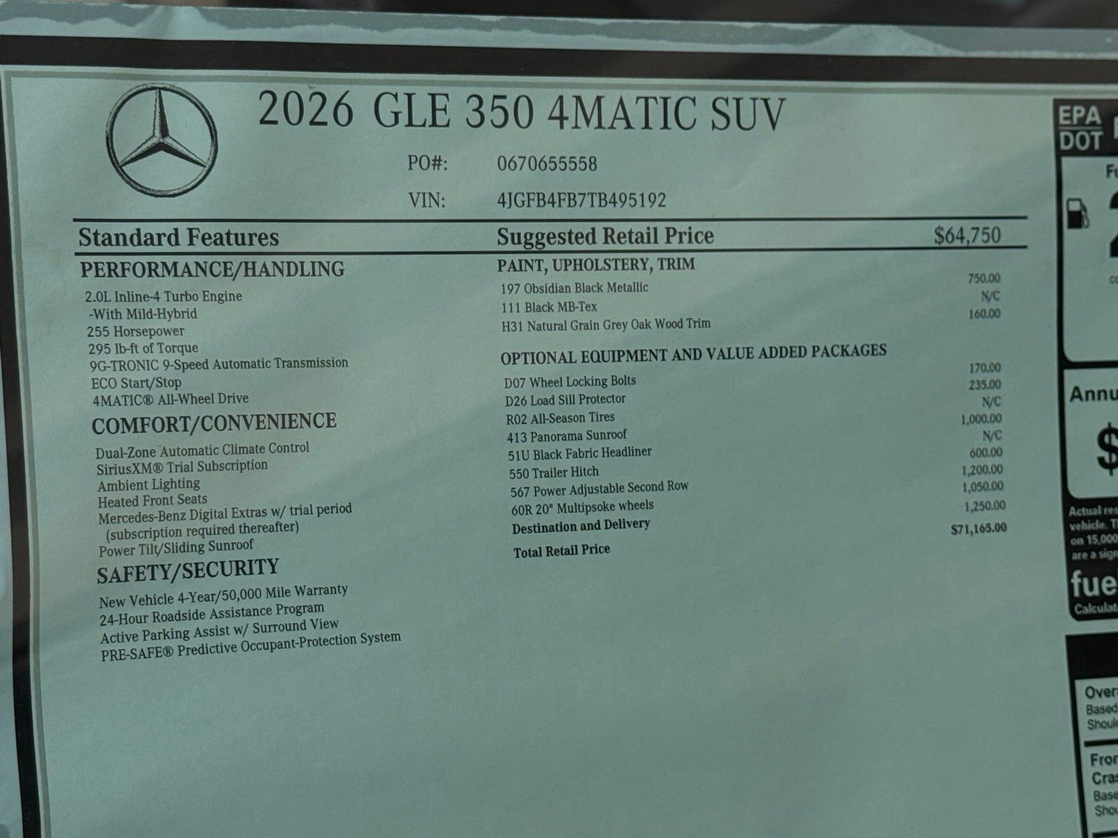 New 2026 Obsidian Black Metallic Mercedes-Benz GLE 350 image 24