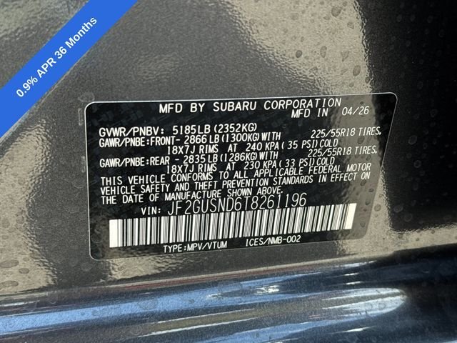 New 2026 MAGNETITE GRAY PEARL Subaru Limited Hybrid image 41