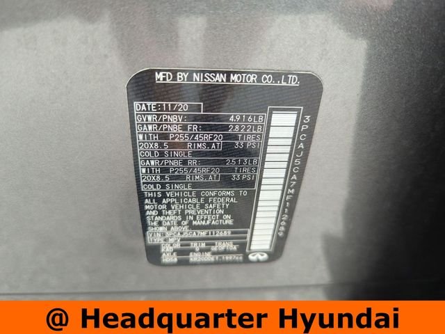 Used 2021 Gray INFINITI Sensory image 24
