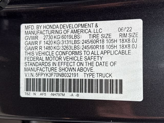 2022 Honda Ridgeline RTL-E - Photo 19