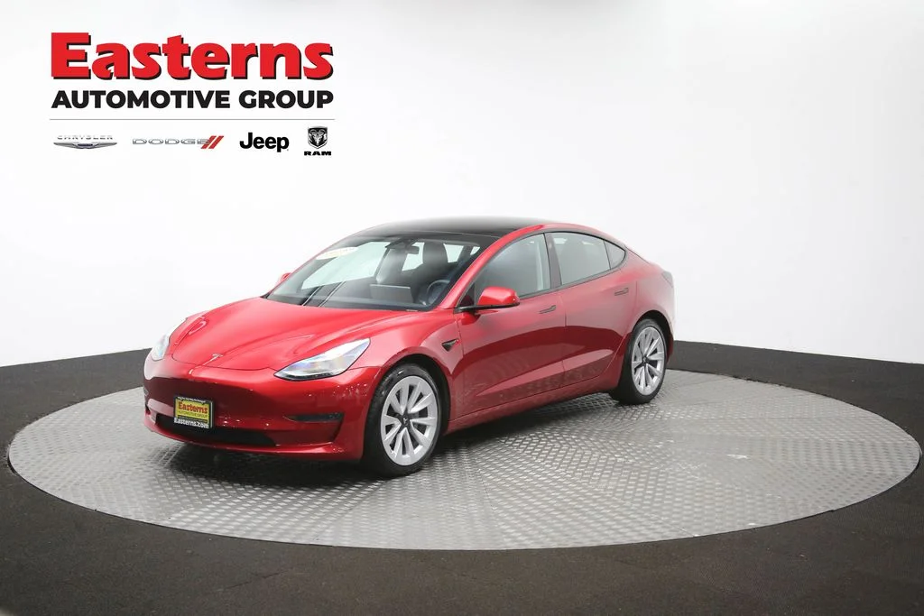 Used 2021 Red Tesla Standard Range Plus image 48