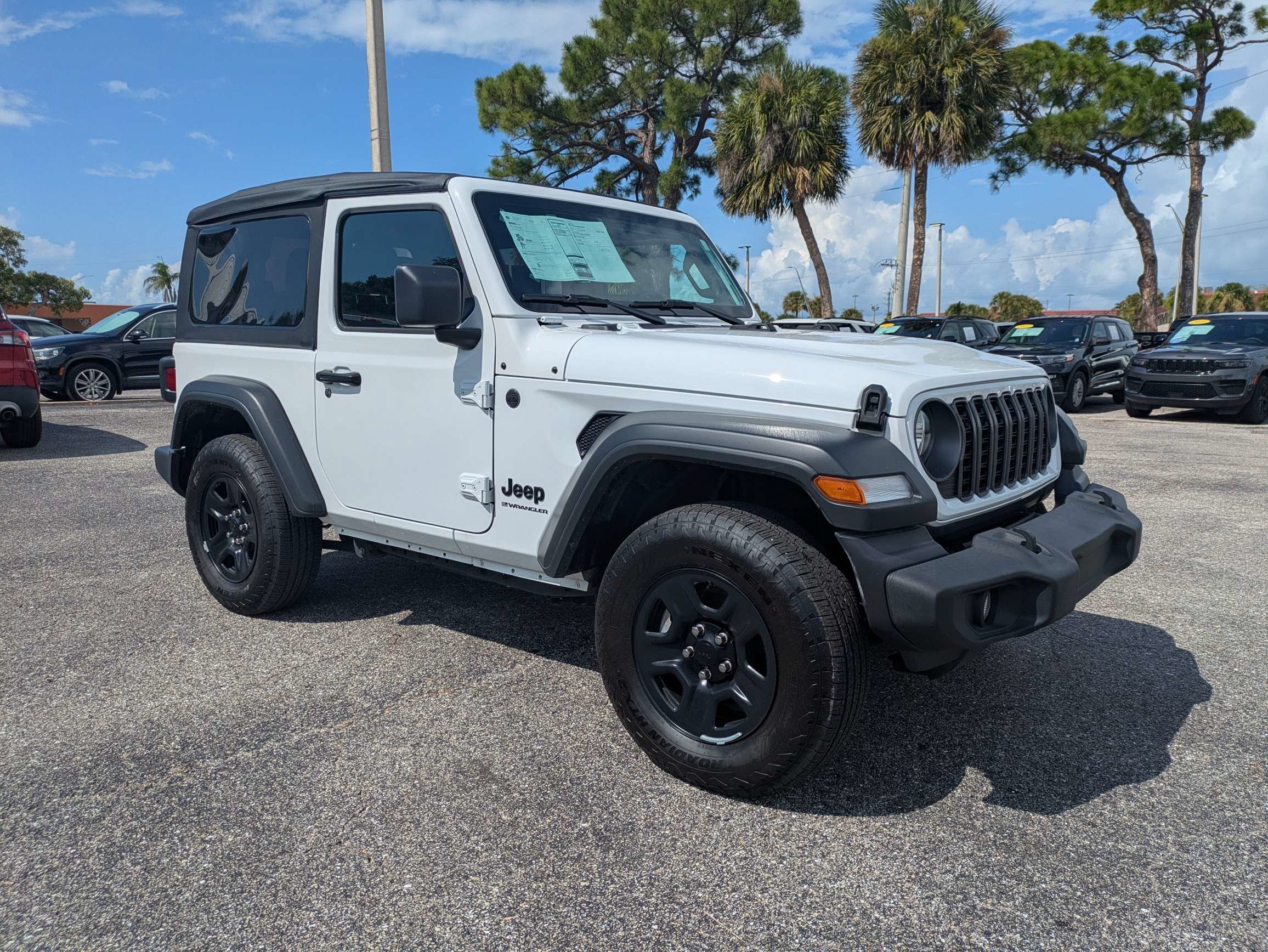 Used 2025 Bright White Clearcoat Jeep Sport image 2