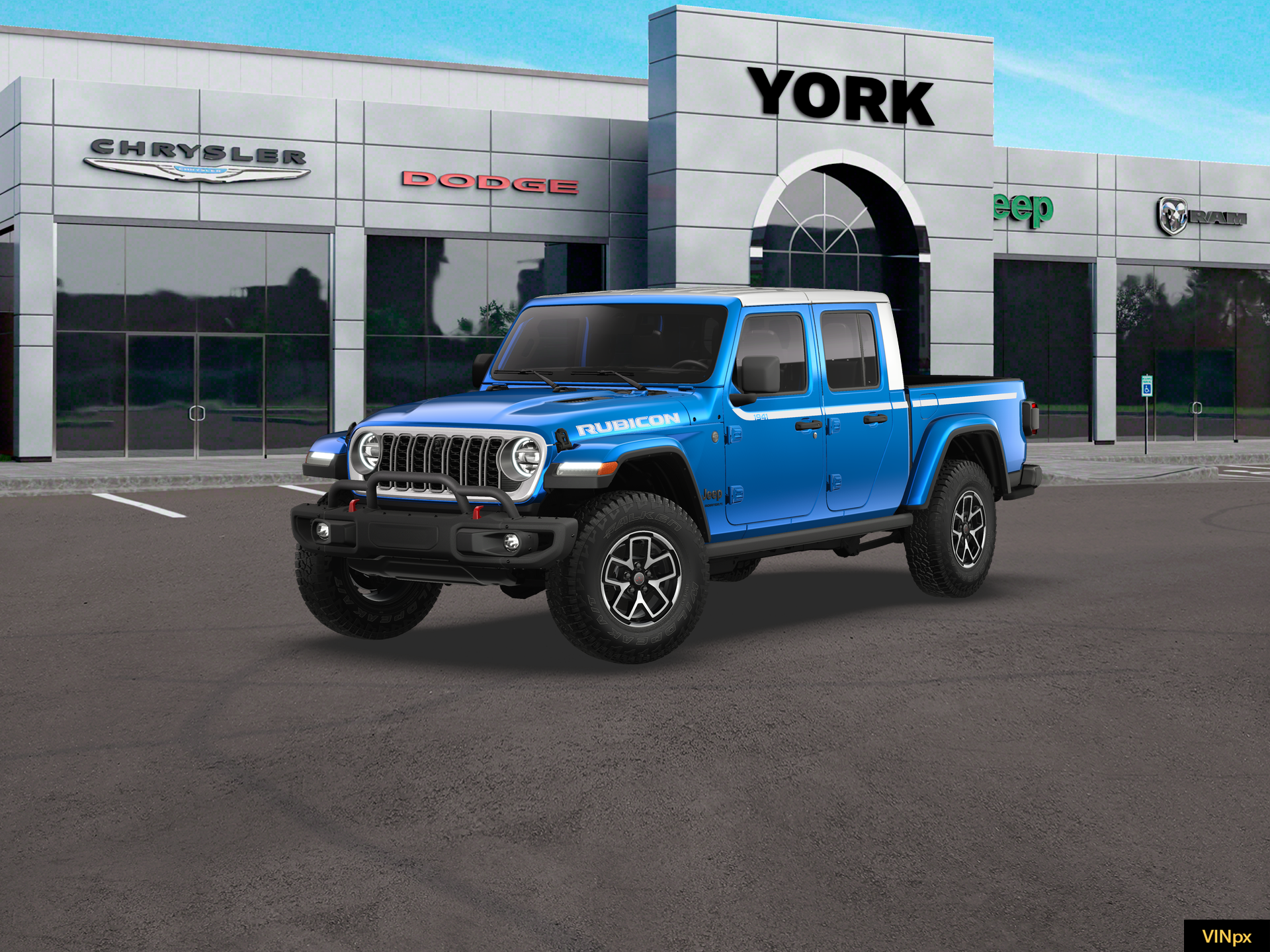 New 2026 Hydro Blue Pearl-Coat Exterior Paint Jeep Rubicon image 13