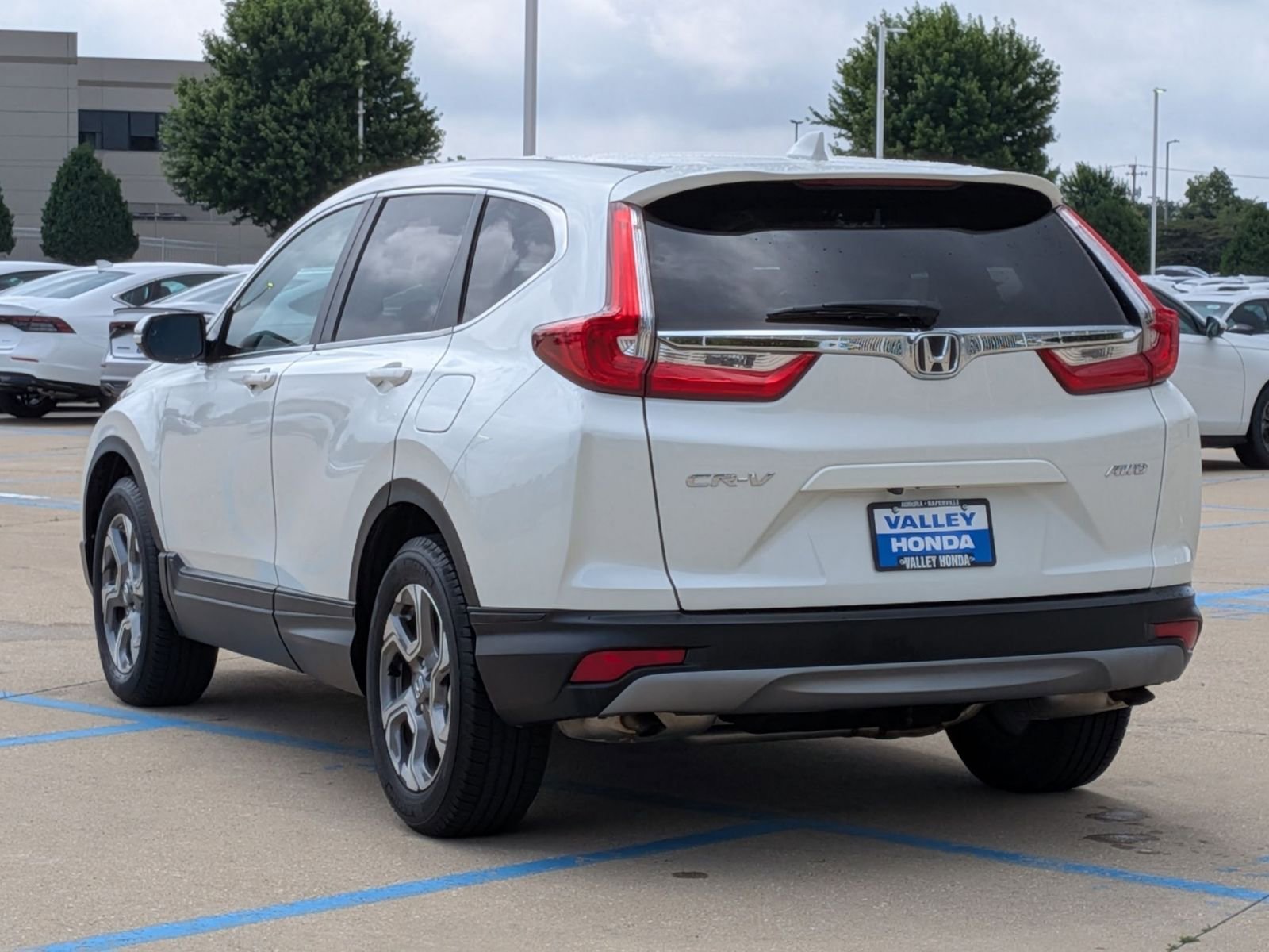 Certified Used 2018 White Diamond Pearl Honda EX AWD image 8