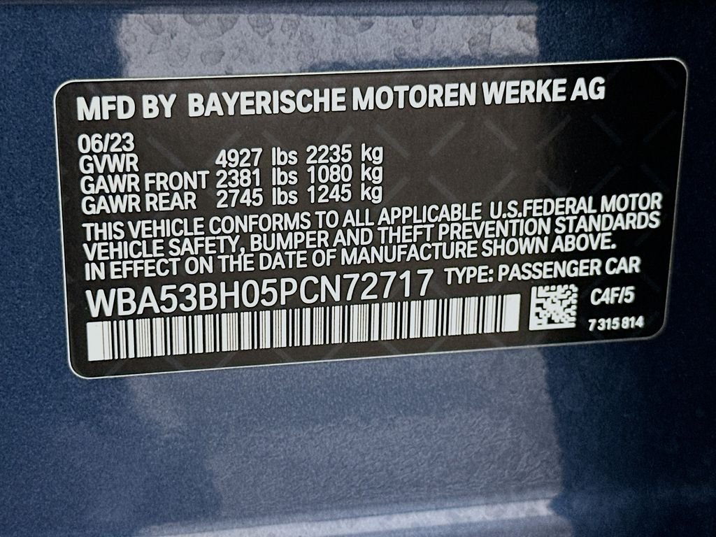 Certified Used 2023 Arctic Race Blue metallic BMW 530i image 33