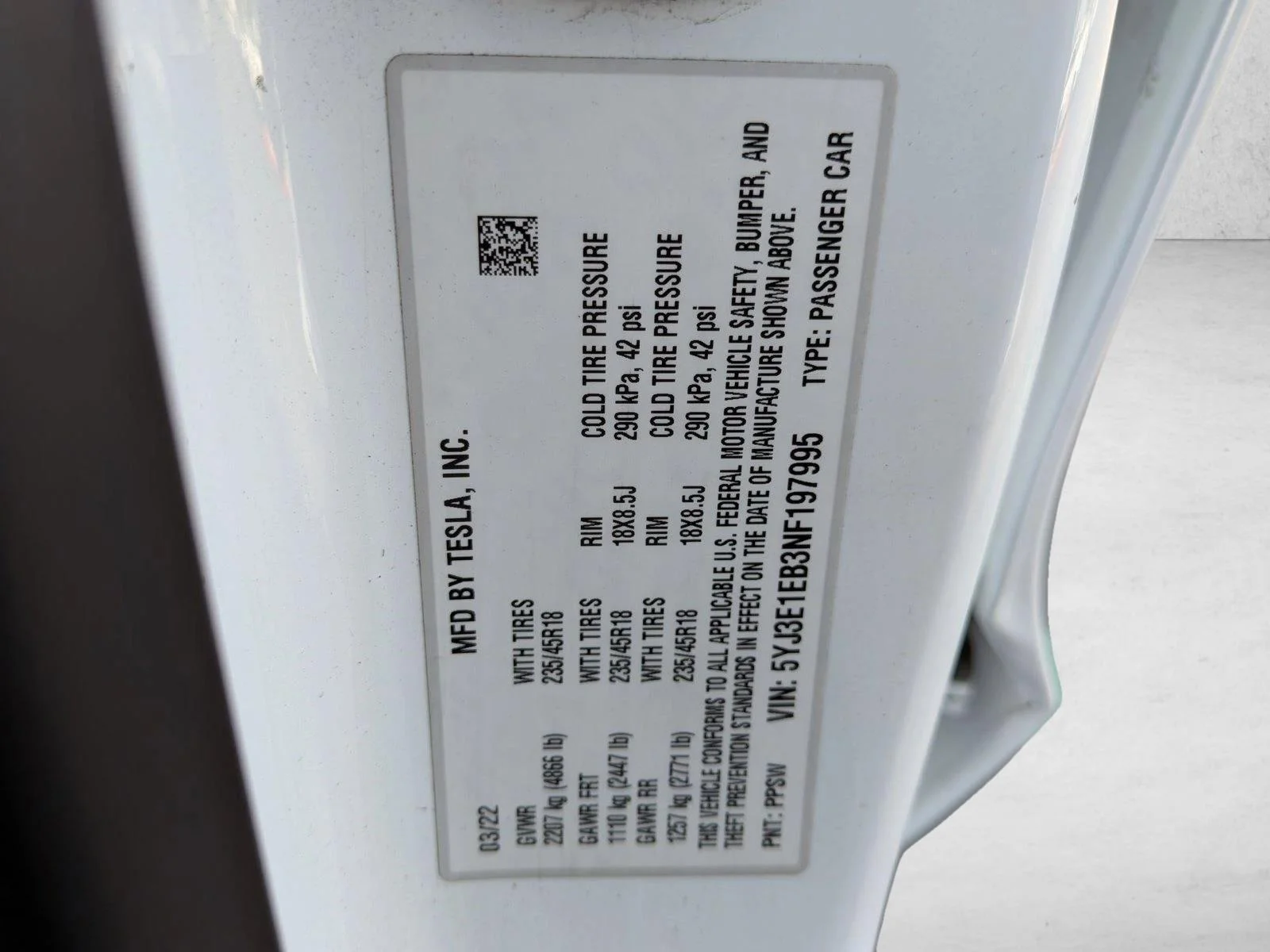 Used 2022 Pearl White Multi-Coat Tesla Long Range image 24