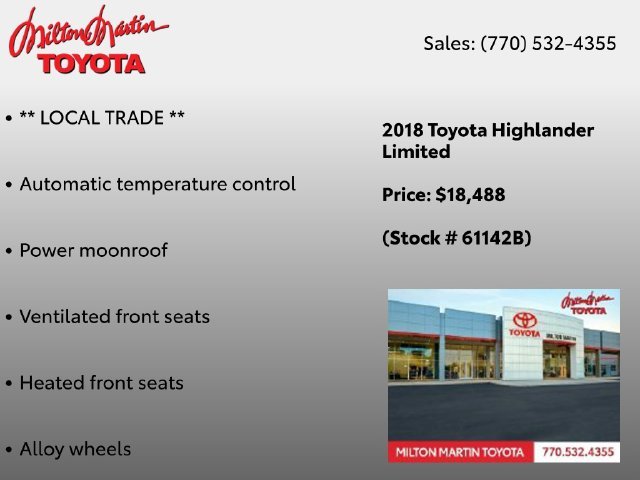 Used 2018 White Toyota Limited image 2