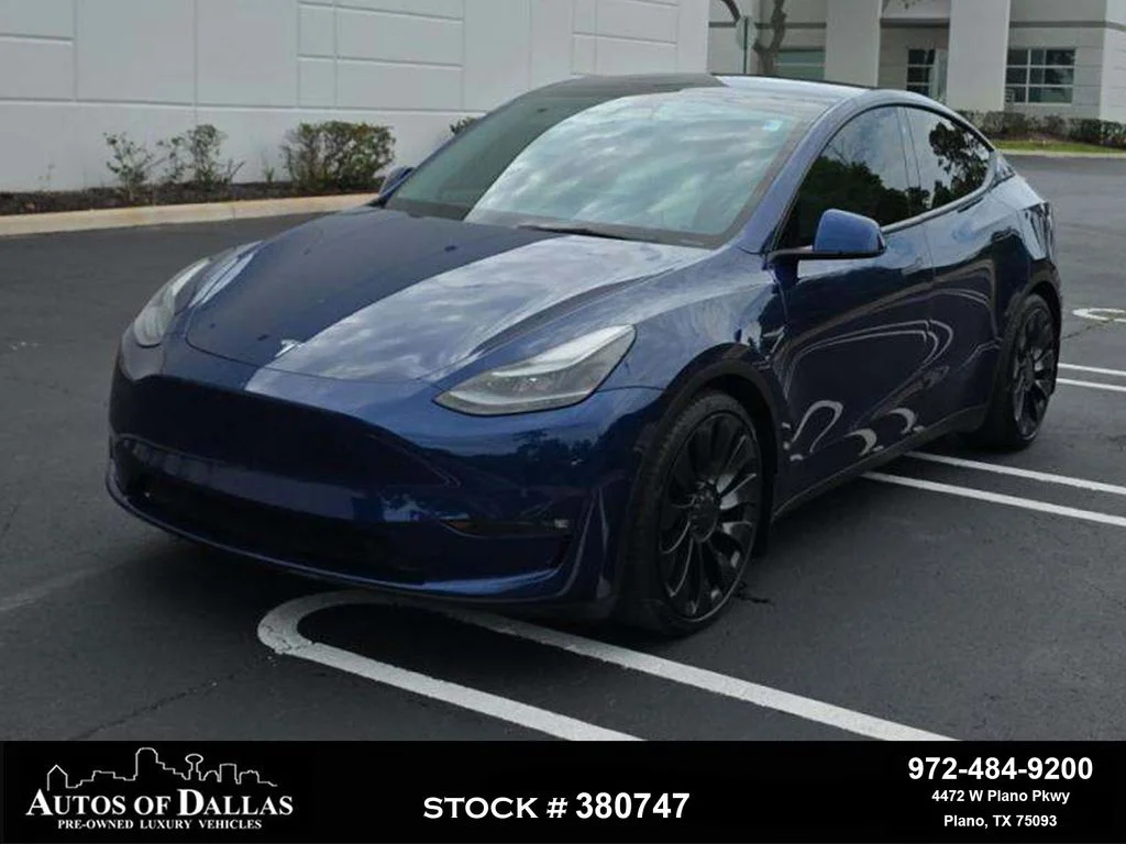 Used 2022 Blue Tesla Performance image 1
