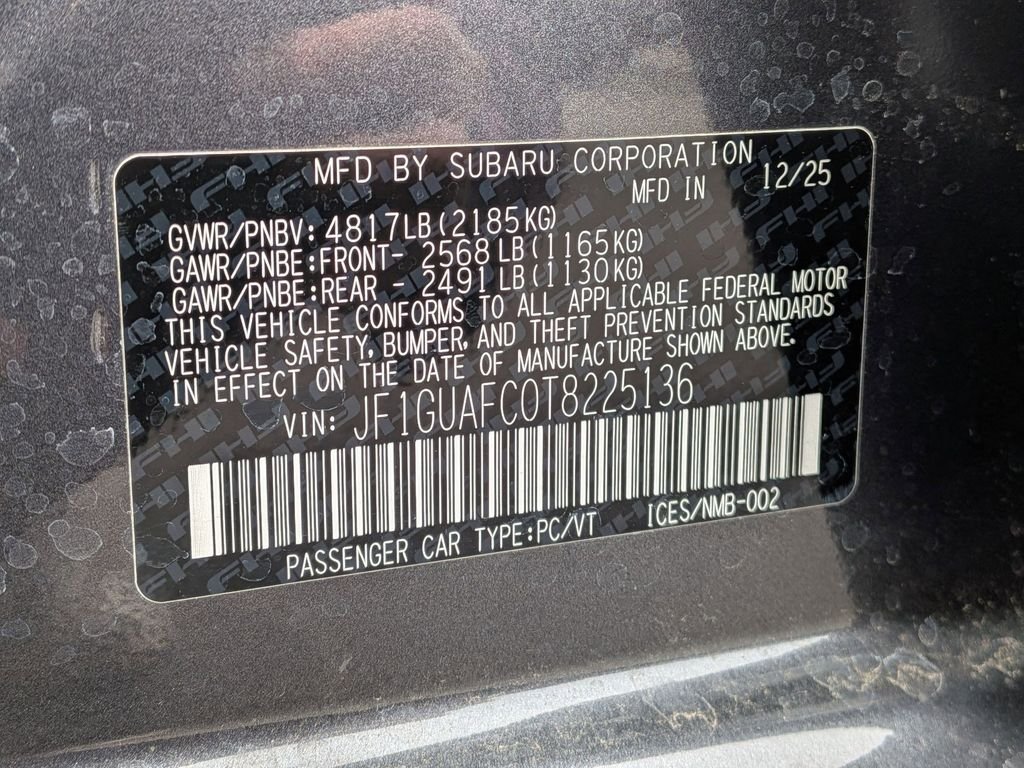 New 2026 Magnetite Gray Metallic Subaru Sport image 24