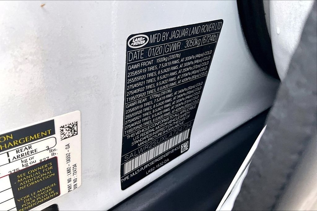 Used 2020 White Land Rover HSE image 32