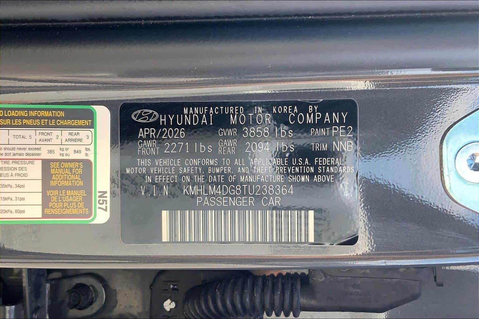 Used 2026 Ecotronic Gray Hyundai SEL Sport image 35