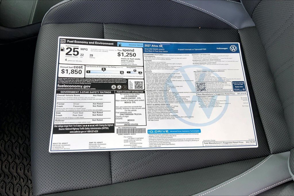 New 2027 Silver Mist Metallic Volkswagen SE image 14
