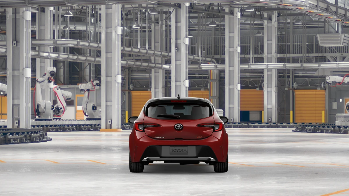 New 2026 Finish Line Red with Midnight Black Metallic roof Toyota XSE image 8