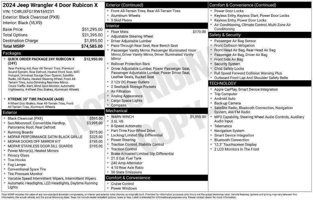 Used 2024 Black Jeep Rubicon X image 37