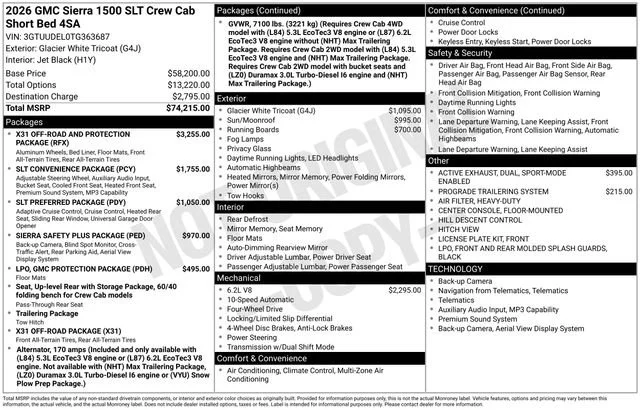 2026 GMC Sierra 4WD Crew Cab Short Box SLT's photo