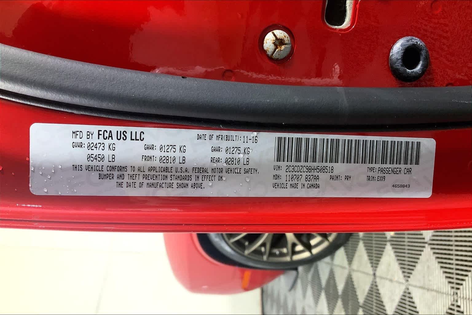 Used 2017 Redline Red Tricoat Pearl Dodge SRT Hellcat image 36