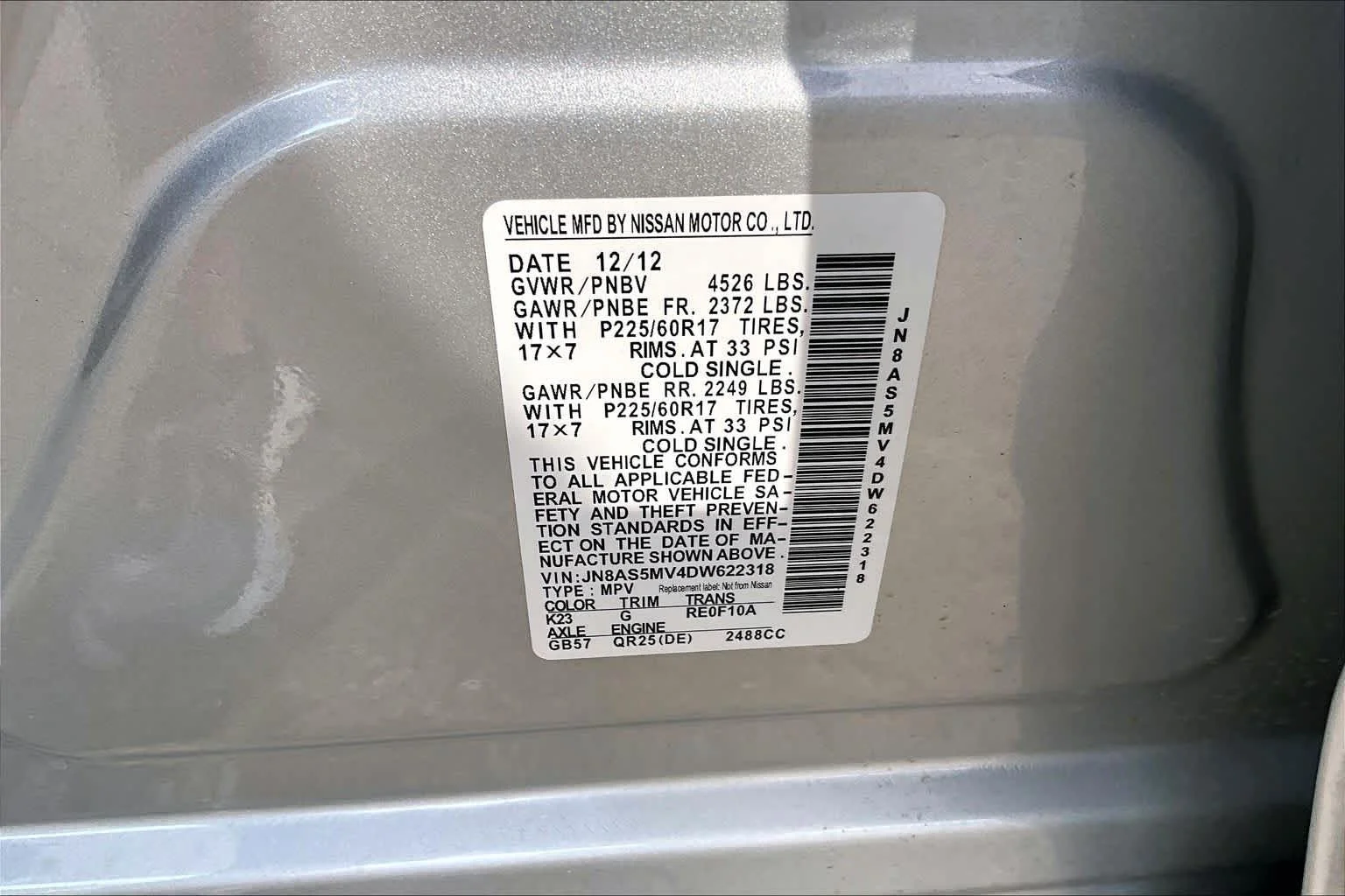 Used 2013 Brilliant Silver Nissan SV image 34