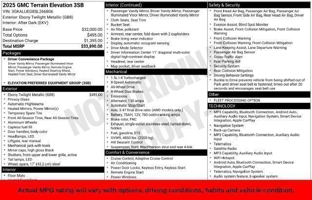 Used 2025 Black GMC Elevation image 47