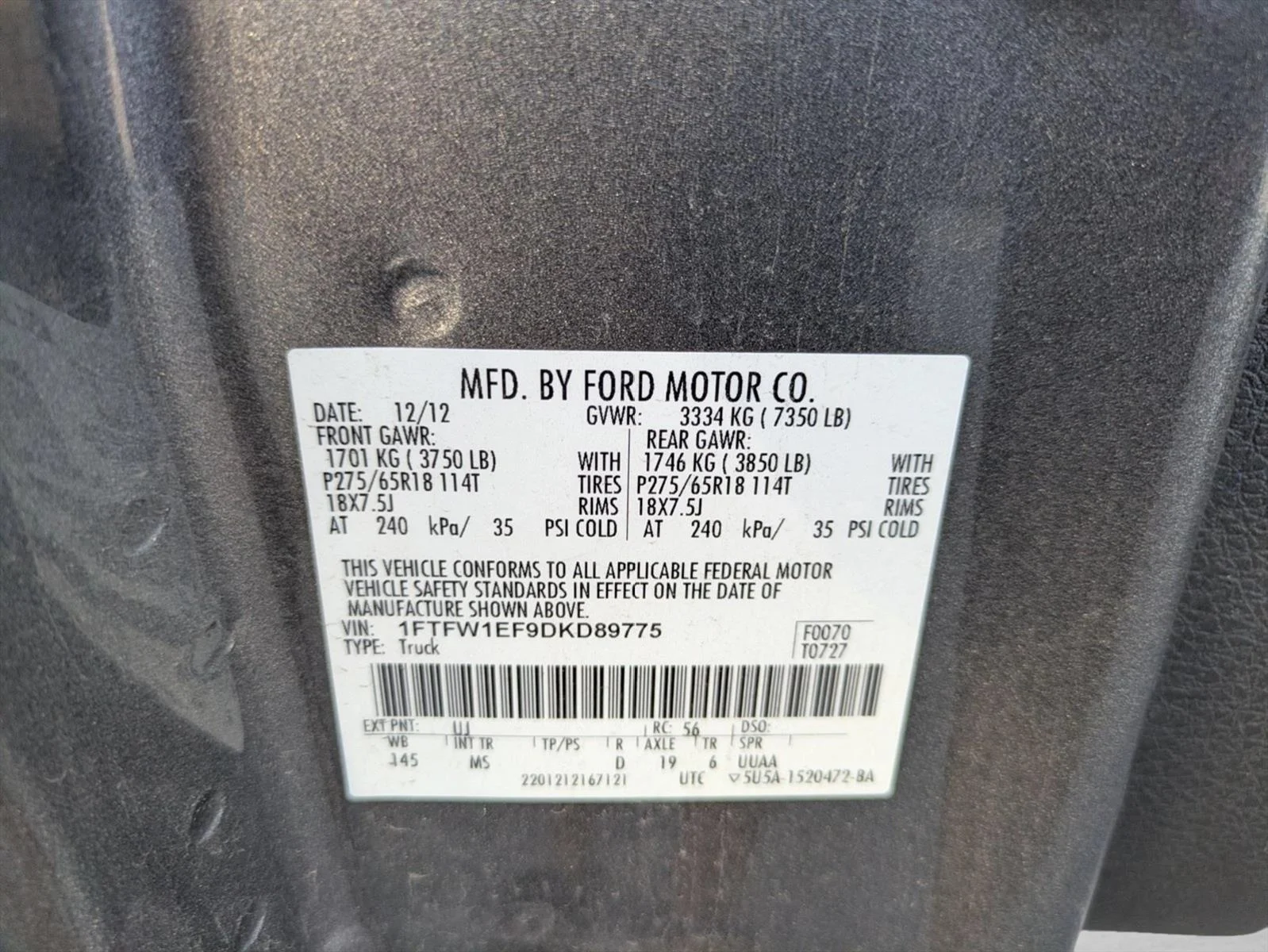 Used 2013 Sterling Gray Metallic Ford XLT image 15